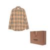 Burberry Мужская клетчатая рубашка с длинным рукавом и остроконечным воротником 80208631
