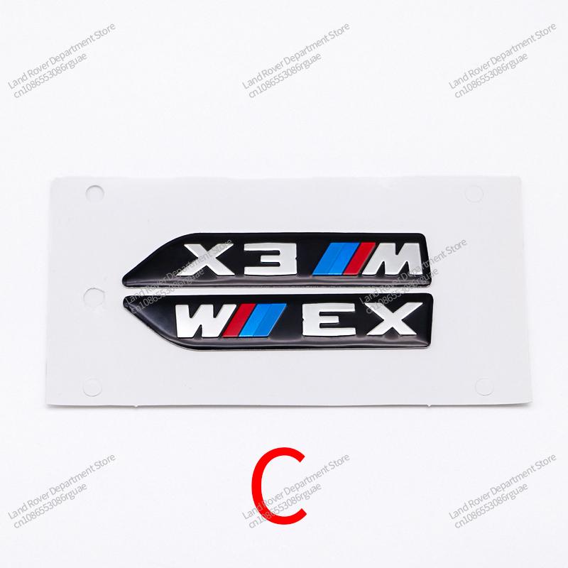 BBKS3 2Pcs 6.8cm 8.4cm ABS Fender Side Badge Emblem For BMW M Performance X4M X6M X5M M3 M5 X3M E60 E46 Vehicle Tuning Accessories