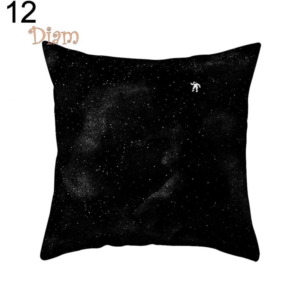 FS Black and White Geometric Throw Pillow Case Square Cushion Cover Soft Waist Rest Accessories