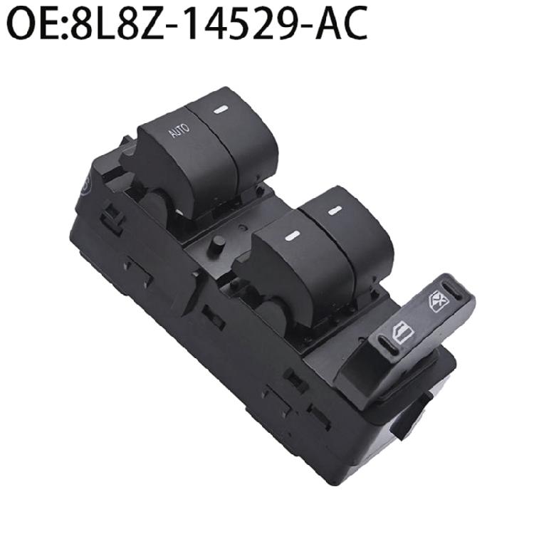 Driver Position Glass Control Switches 8L8Z14529AA for 2008-2012 Pickup Window Service, 12V Interior Panel Structure, ABS Housing, and Daily Repair