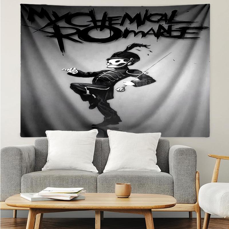 My Chemical Romance The Black Parade Tapestry for Bedroom Aesthetic Classroom Tapestries Wall Hanging for Living Room Dorm Office,Ideal Creative Gift
