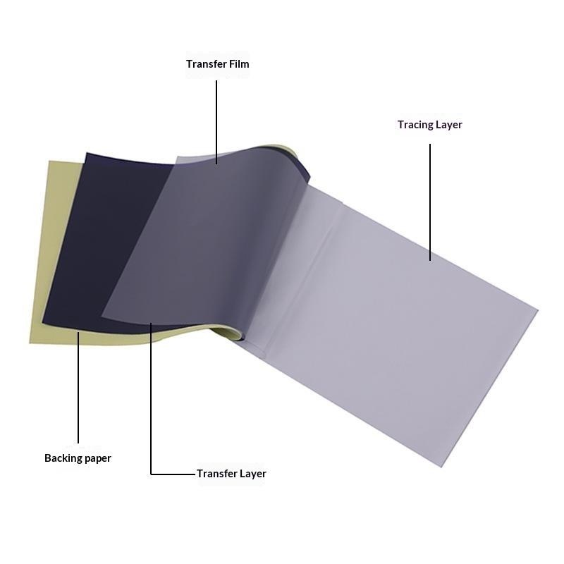 Tattoo Transfer Copy Sheet A4 Size 5/10/15/20/30Pcs Thermal Durable Transfer Film for Tattoo Artists Salon DIY Creation