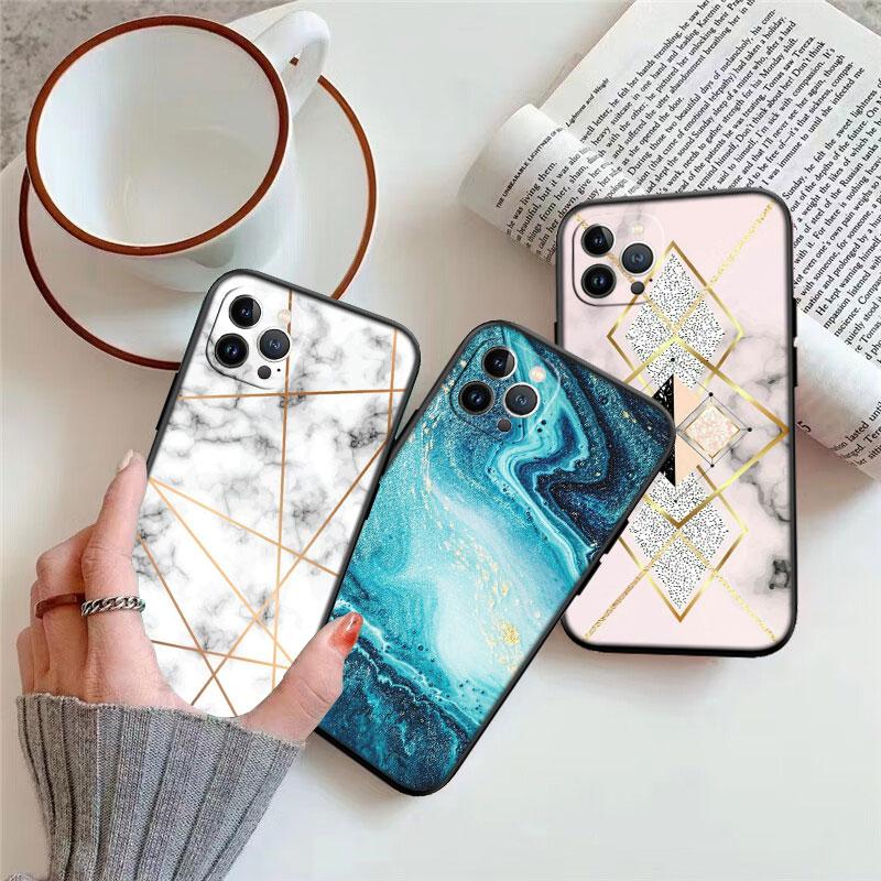 IK37 gold marble Line Phone Case for Samsung Galaxy A11 A12 A13 A15 A52S A53 A55 A56 A70 A71 A72 A73 F06 F16 F56 S10 Plus S10e