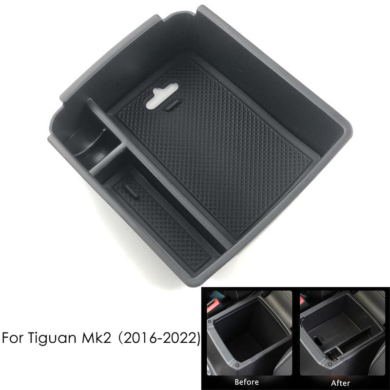 Для Volkswagen VW Tiguan Mk1 Mk2 Taos Seat Tarraco Автоаксессуары Подлокотник Ящик для хранения Лоток Контейнер Органайзер консоли Паллет