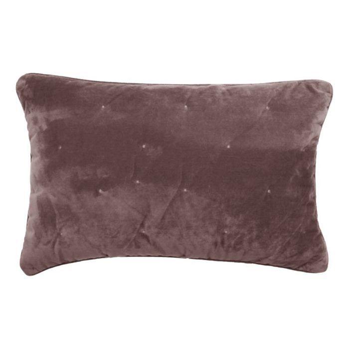Housse de coussin velours - Finition surpiqures "Gipsy" Vent du sud - 40x60 - Gipsy Bison