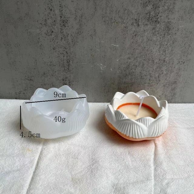 DIY кристаллическая капля эпоксидной смолы подсвечник лотоса зеркальная силиконовая форма