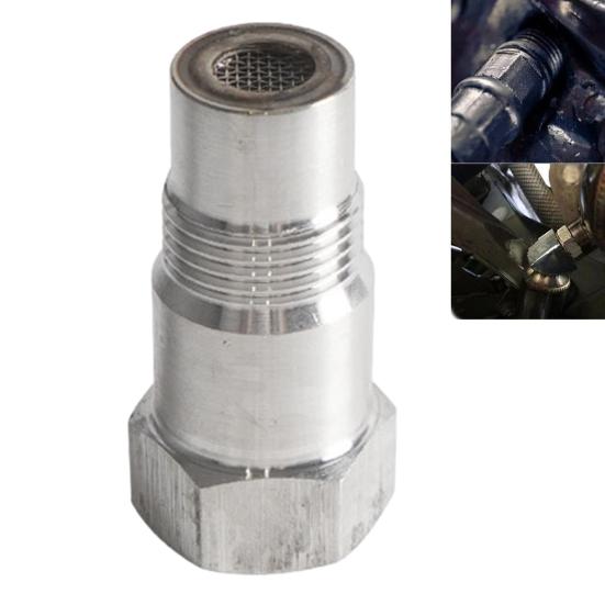 Stainless Steel Extension Fitting with Filter Screen M18x1.5 Oxygen Sensor Adapter 1.8 Inch Thread Reducer Coupling Adapter Connector