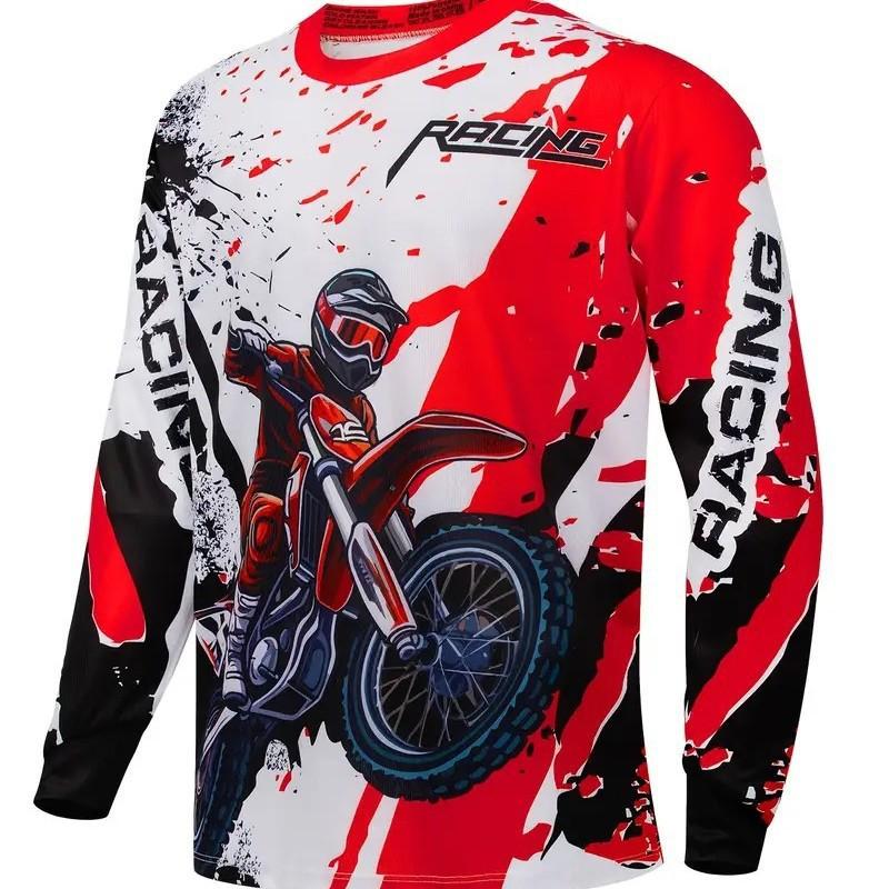 Mens Long Sleeve Quick Dry Cycling T-Shirt Mountain Bike Off-Road Riding Winter