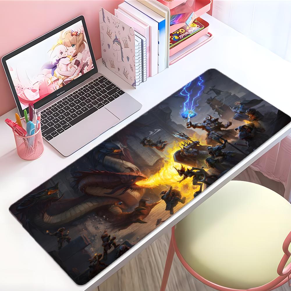 Tabletop Fantasy Ddungeons Dragons Mouse Pad Large Thick Desk Pad Stitched Edges Gaming Mouse Mat For Pc