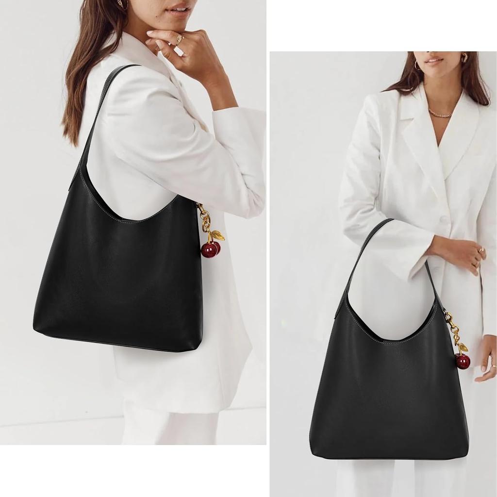 Hobo Bags Vegan Leather Shoulder Bag Tote for Women Medium Slouchy Designer Handbags Purses Fall Fashion