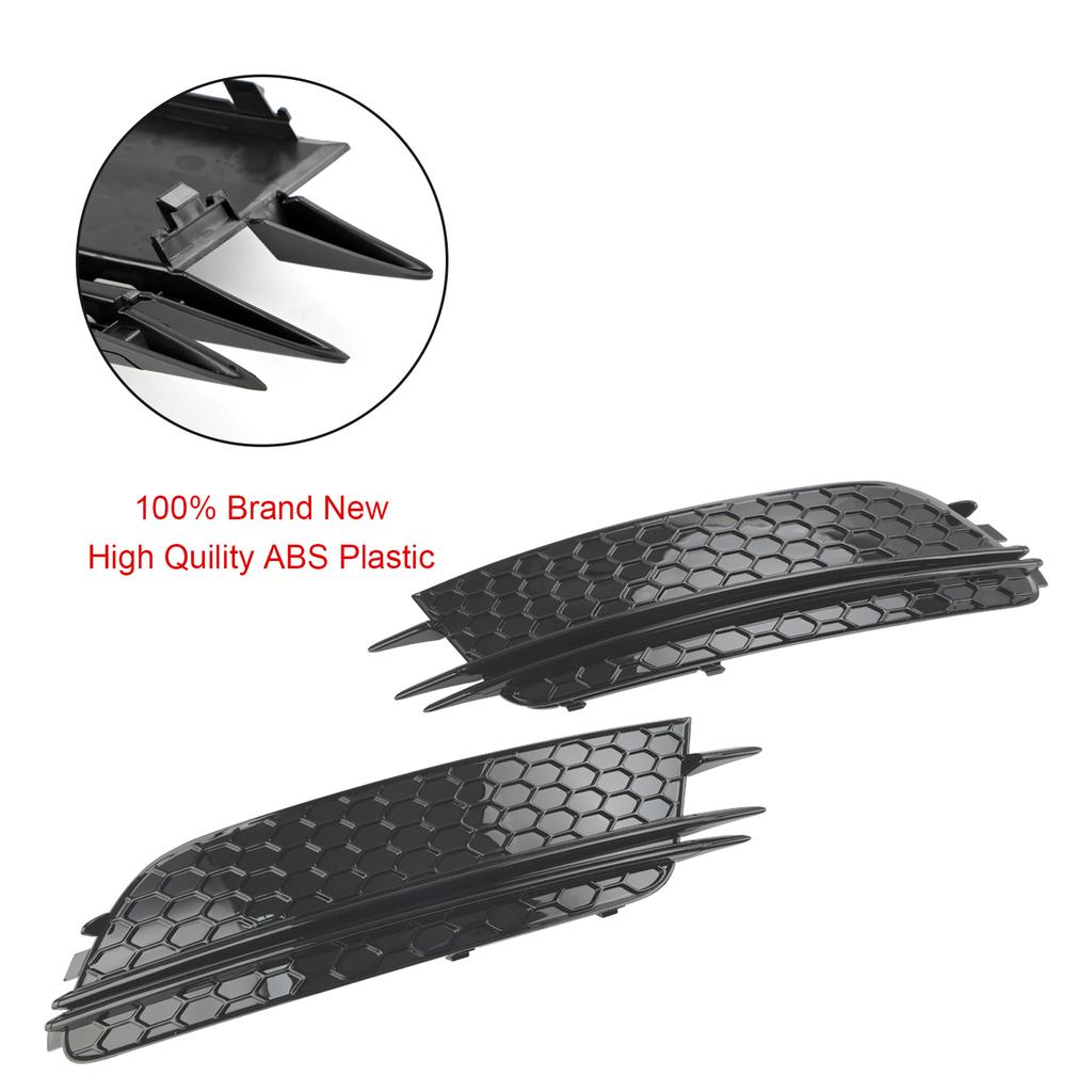 2PCS Front Fog Light Cover Bezel Grille Grill Fit A6 4G C7 2012-2015