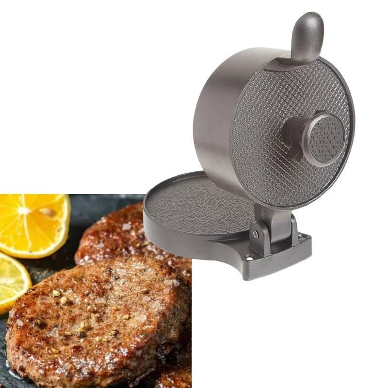 Универсальный ручной пресс для бургеров Маленький из алюминиевого сплава Регулируемый инструмент для формовки мяса Для изысканных котлет