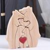 Wooden Bear Family Theme Art Puzzle Solid Color Personalised Funny Desktop Ornament Home Deco Gift Crafts Decoration
