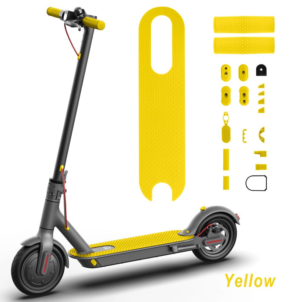 Силиконовая подставка для ног для комплектов электрических скутеров XIAOMI Mijia M365, порт зарядки, пылезащитная заглушка, резиновый чехол и детали руля