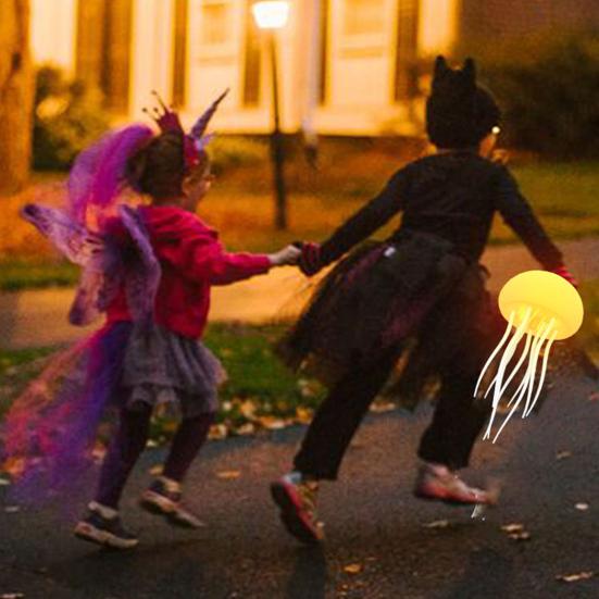 Ночной светильник с голосовым управлением в виде медузы и танцующими ножками, мягкое свечение, перезаряжаемый