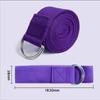1Pc Yoga Strap For Yoga Pilates Ballet Dance With Adjustable D-Ring Buckle Cotton Yoga Belt For Fitness Daily Stretching