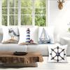 4 Pcs Ocean Single-Sided Printed Pillowcase Cushion Cover,Suitable For Living Room,Bedroom,Car Decoration