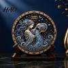 Guardian Star Chart Art Zodiac Sign Faux Pearl Kit, 12 Signs DIY Painting Creative Wall Decor Kits, Round 3D Constellation Craft Kit for Adults,