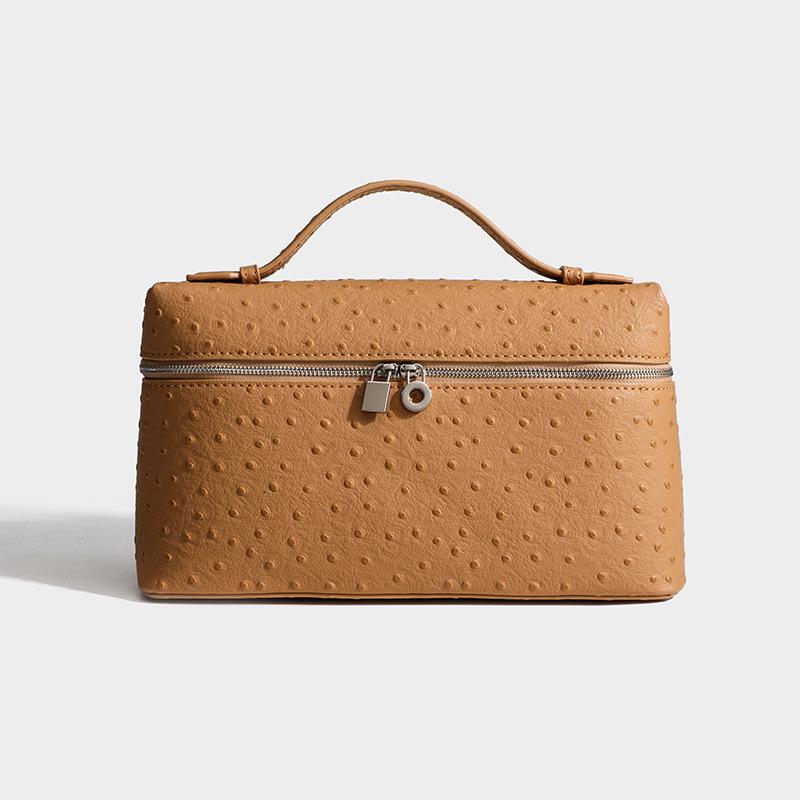 LP19 Fashionable Versatile 2025 New Genuine Ostrich Leather Crossbody Bag - Gigi Style Handbag
