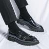 Весна и осень мужские новые классические черные остроносые повседневные кожаные туфли мужские удобные банкетные вечерние золотистые маленькие кожаные туфли