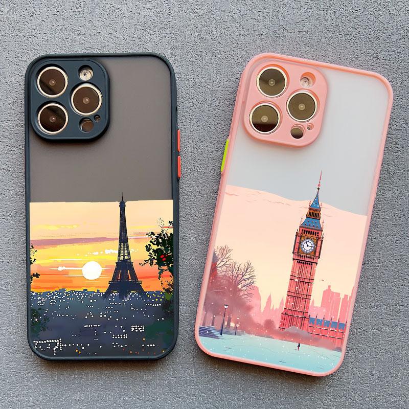 Всемирно Известная Архитектура Пейзаж Чехол для Телефона Для iPhone 16 15 Pro Max 14 13 12 11 Pro Max Mini X XS XR 7 8 Plus SE2 Чехлы