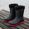 Fashion men's waterproof shoes rain shoes adult outdoor casual non-slip rain boots medium tube warm work shoes rubber shoes