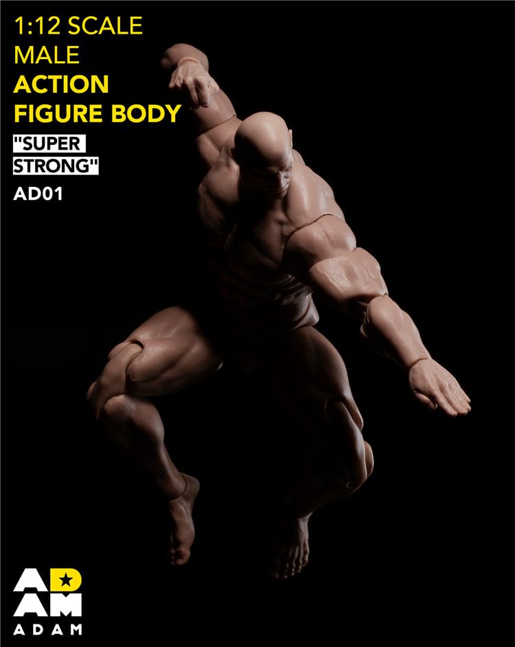 Toys & Hobbies [TOYBARJAPAN] 1/12 Scale Action Figure ADAM AD01 Manga-Style Muscle Man's Male Body
