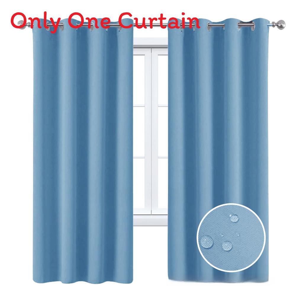 Waterproof Light Blocking Curtain With Simple Design For Balcony Environments