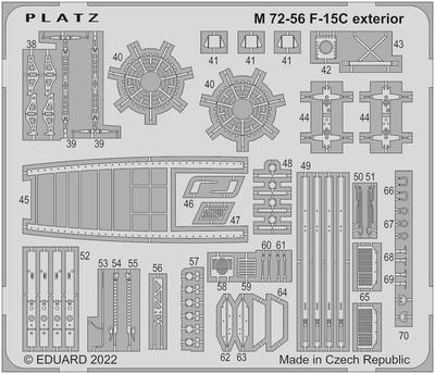 PLATZ Травленые детали US Air Force Eagle для пластиковых моделей экстерьера 1/72 F-15C M72-56