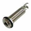 Montreux Cylinder Stereo Jack NI with Cable Clamp No.1653 Stereo Straight Jack Guitar Parts
