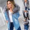 Retro Hooded Fur Denim Jacket Fashion Casual Warm