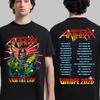 Anthrax Европейский тур 2026 Мерч Я Закон Киберсудья Футболка Унисекс Мужская Женская Повседневная Оверсайз С коротким рукавом Женская Мужская Одежда