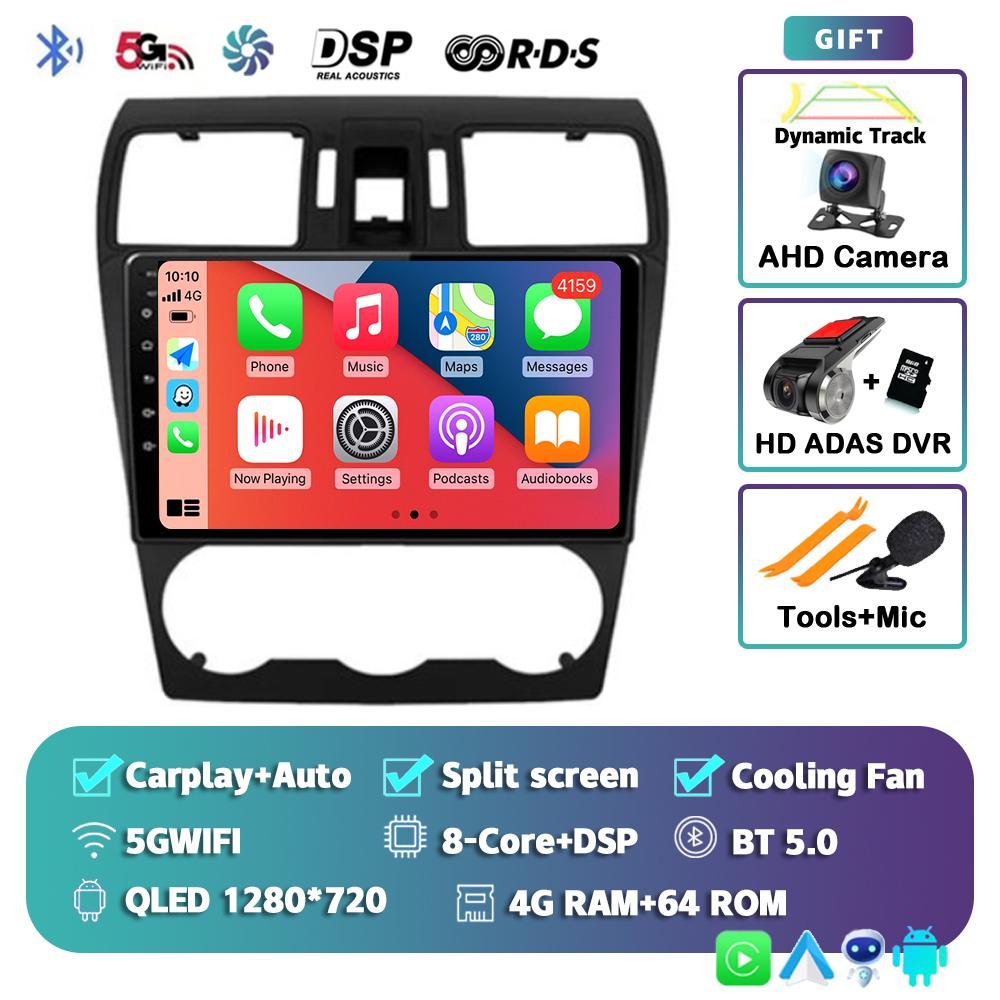 Android 14 Carplay Автомагнитола для Subaru Forester XV WRX 2012 2013 2014 2015 2018 Мультимедийный проигрыватель GPS Стерео DSP WiFi+4G