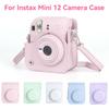 For Instax Mini 12 Camera Case PU Leather Soft Protective Case Trave Bag For Fujifilm Film Camera Bag With Shoulder Strap