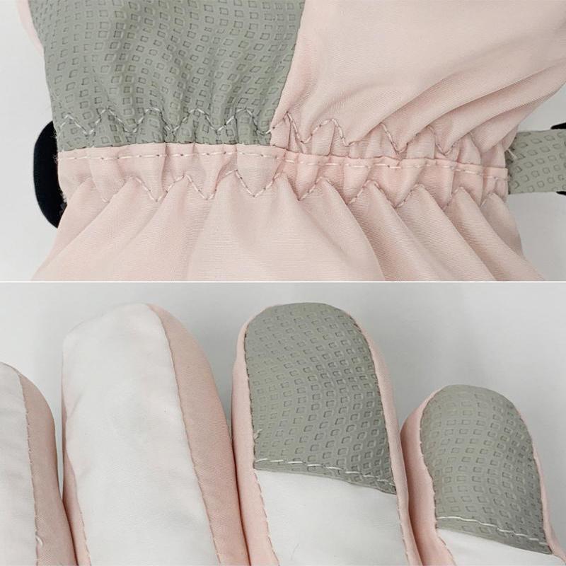 Детские перчатки с героями мультфильмов, утепленные теплые зимние лыжные перчатки с пятью пальцами для детей, ветрозащитные зимние аксессуары для мальчиков и девочек, От 4 до 12 лет