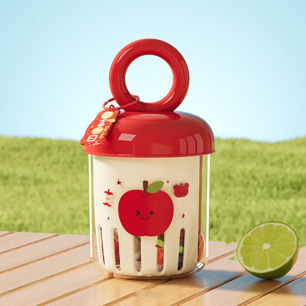 Multifunctional Double-layer Salad Cup with Fork Sealed Fruit Drain Cup Plastic Leak-proof Yogurt Drain Cup Breakfast