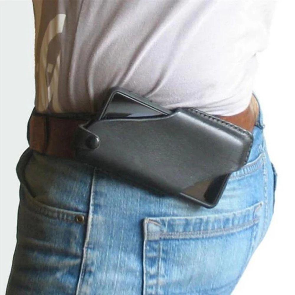 Bag PU Leather Phone Protective Sheath Phone Wallet Mobile Phone Bag Belt Waist Bag Phone Waist Bag