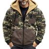 Мужская зимняя куртка с камуфляжным принтом, мужская повседневная куртка с капюшоном на молнии