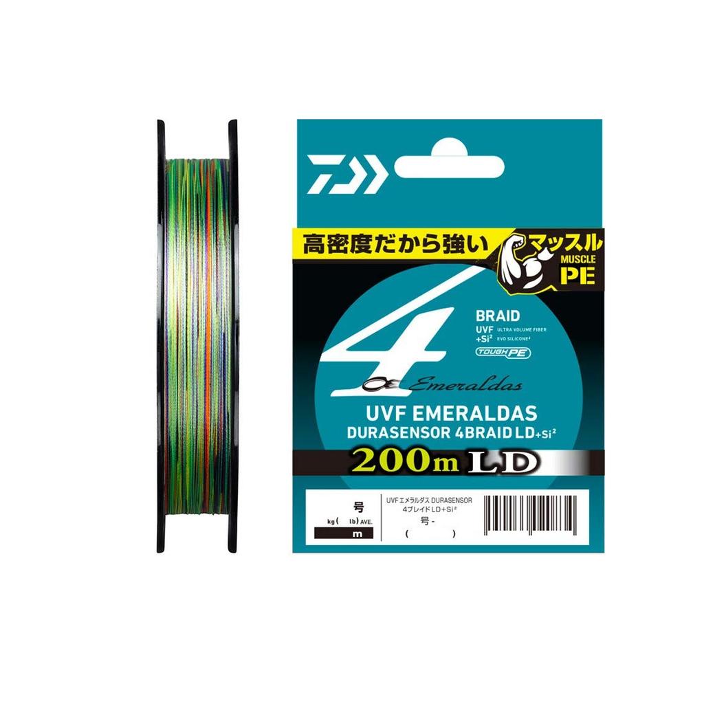 Daiwa PE Леска UVF Emeraldas DuraSensor 200м 5 цветов LD+Si2 0.4