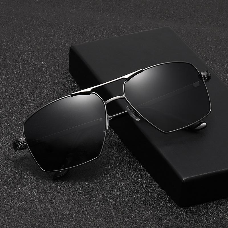 New Small Frame Square Sunglasses Men'S Polarized Metal Fashion Sun Glasses Men'S Outdoor Driving Eyewear Uv400
