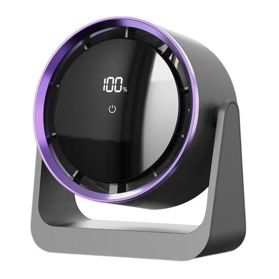 Mini Electric Desktop Fan LED Digital Display 5 Speed Adjustable Quiet Home