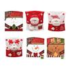 Christmas Chair Cover Snowman Santa Claus Deer Shape Christmas Themed Back Cover Restaurant Seating Decor
