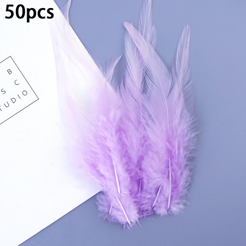 50 шт. натуральное перо макарон цветное куриное перо красочное индюшиное перо красочное перо