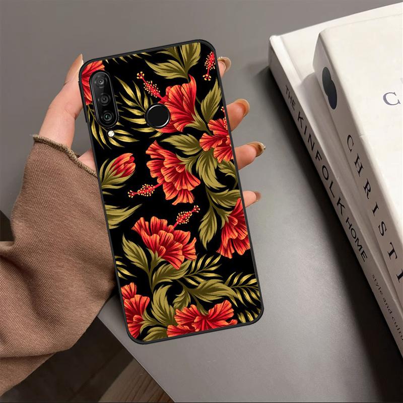 Цветочный гибрид с цветами гибискуса Для Huawei P20 P40 Lite P60 P30 Pro Nova 5T 9 10 SE 12s 12i 11i Y90 Y70 Y60 Y61 Y91 Y72 Чехол