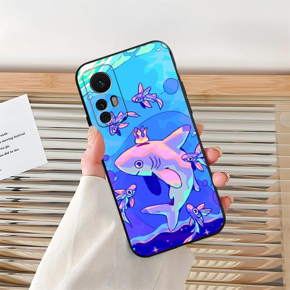 Мультяшный милый чехол-акула для телефона Xiaomi Redmi Note 13 14 10 12 Pro POCO F4 F5 X5 Pro 12 13 11T Lite Ultra Shell Coque
