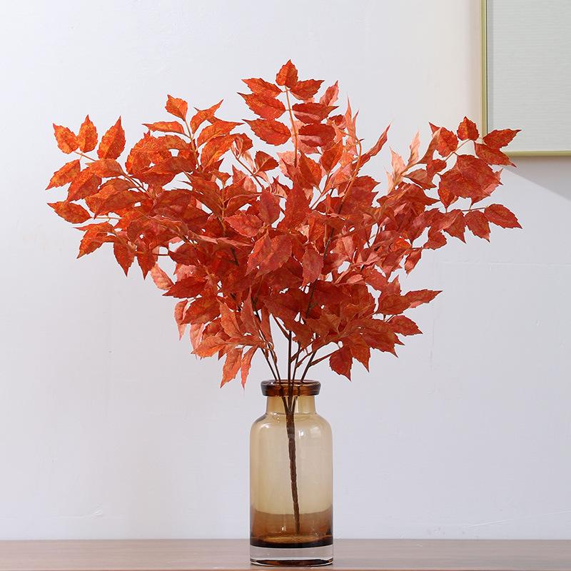Simulation leaf bundle Lingxiao leaf wedding simulation flower ceiling road guide scene with flowers simulation green plants