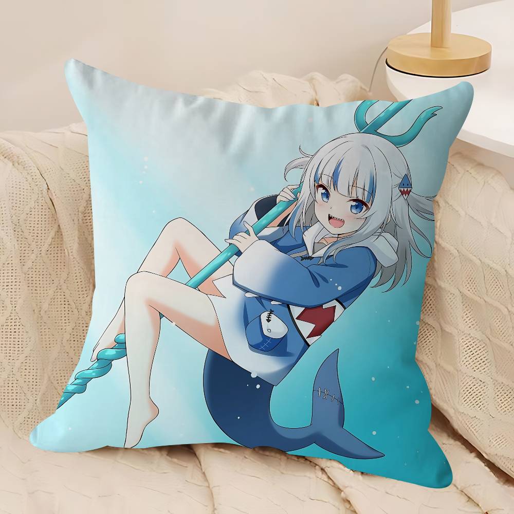 Musician G-Gawr G-Gura Pillowcase Toon Gift Cushion Cover Bedroom Home Sofa Chair Seat Decor Pillow Case