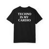 Футболка Techno Is My Cardio EDM Рейв Фестиваль DJ Повседневная Для Любителей Электронной Музыки Винтажная Растягивающаяся Модная Мягкая