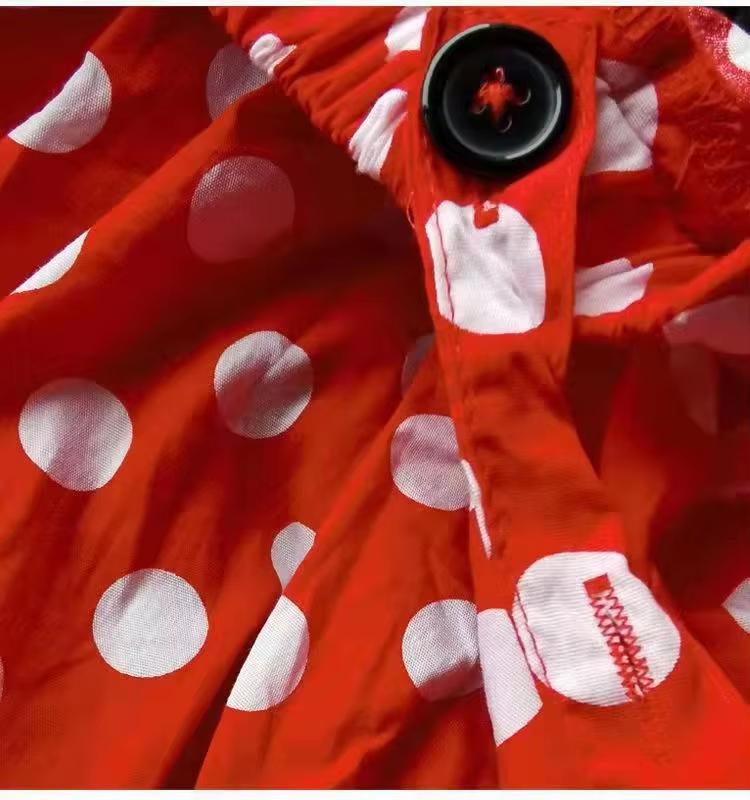 Baby Girls Cosplay Mini Mouse Costume Kids Fancy Polka Dot Dress Princess Dress Up Halloween Children Birthday Party Clothing