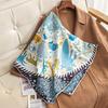 Spring and Autumn Animal Kingdom Double-sided Heterochrome Heavy Silk Scarf Women's Light Luxury High-end Twill Shawl Versatile Scarf